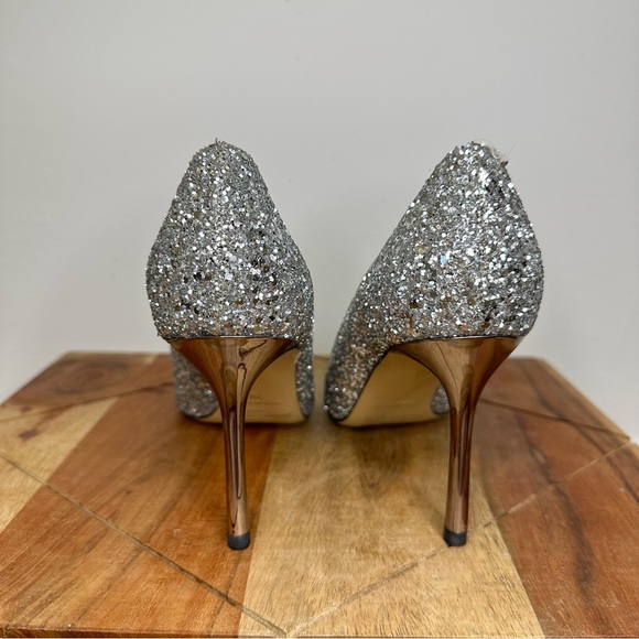 Silver glitter jimmy choo pumps, worn once - Picture 5 of 6